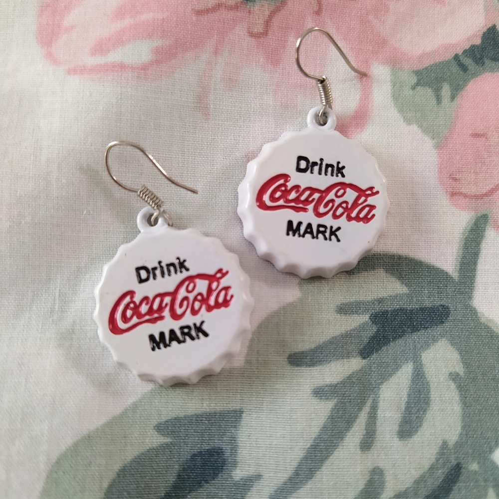 *SALE* Coke Bottle Cap Funky Handmade Earrings